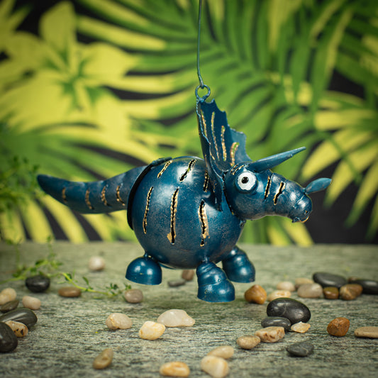 Lanterne en métal à suspendre en forme de dinosaure