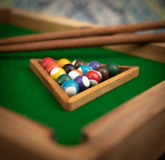 Wooden Mini Pool Table Set