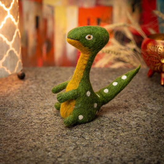 Marionnette/ Chauffe-oeuf Dinosaure en Feutre Fait Main