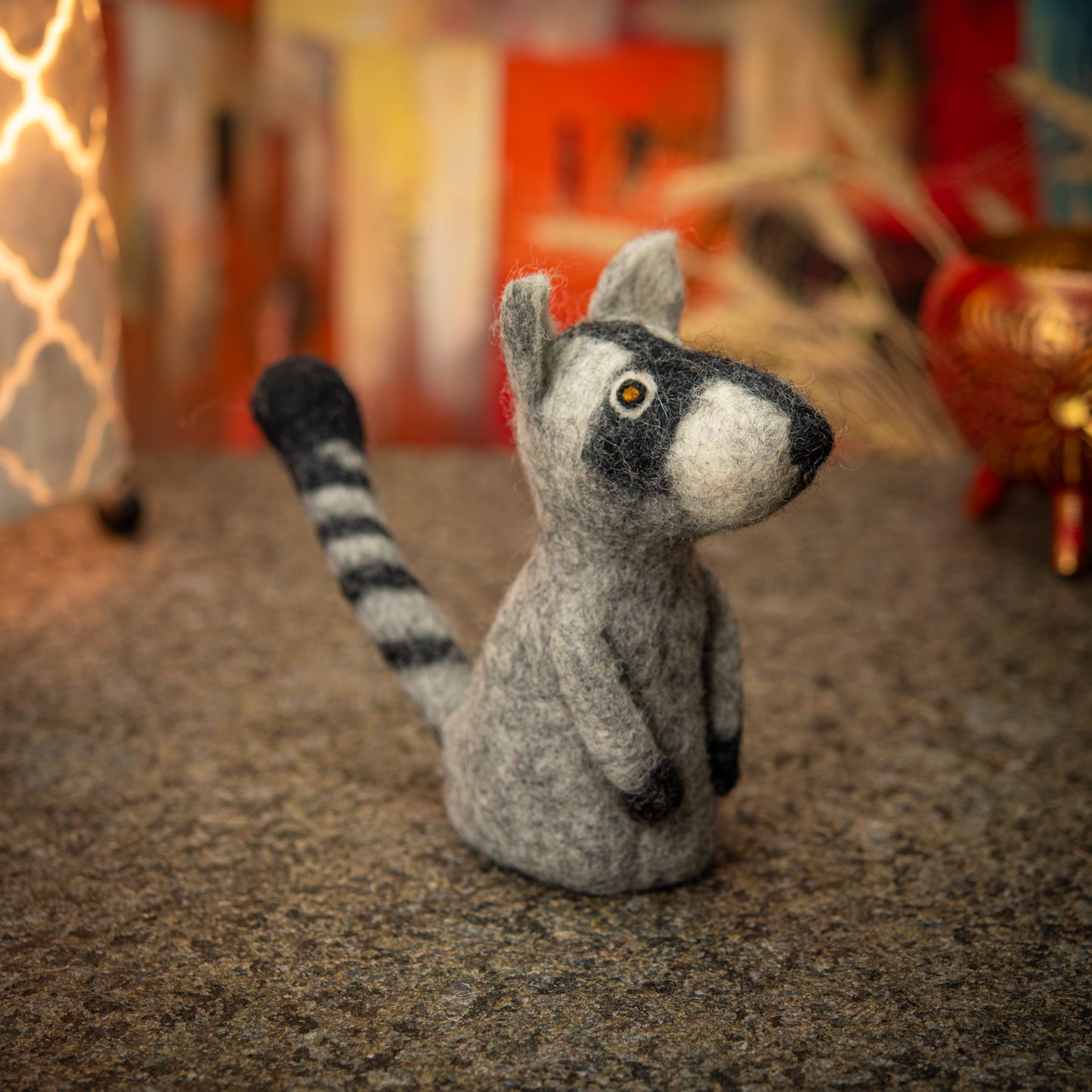 Puppet/ Egg Warmer Raccoon Handmade Felt