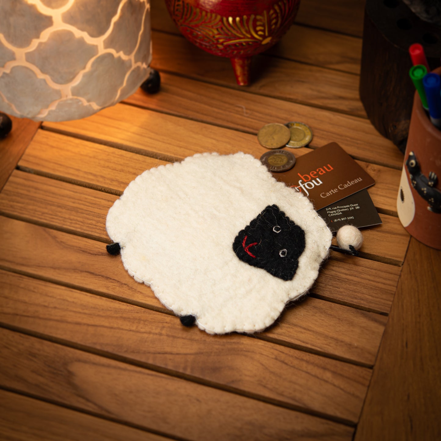 Sheep Wool Pouch with Zip