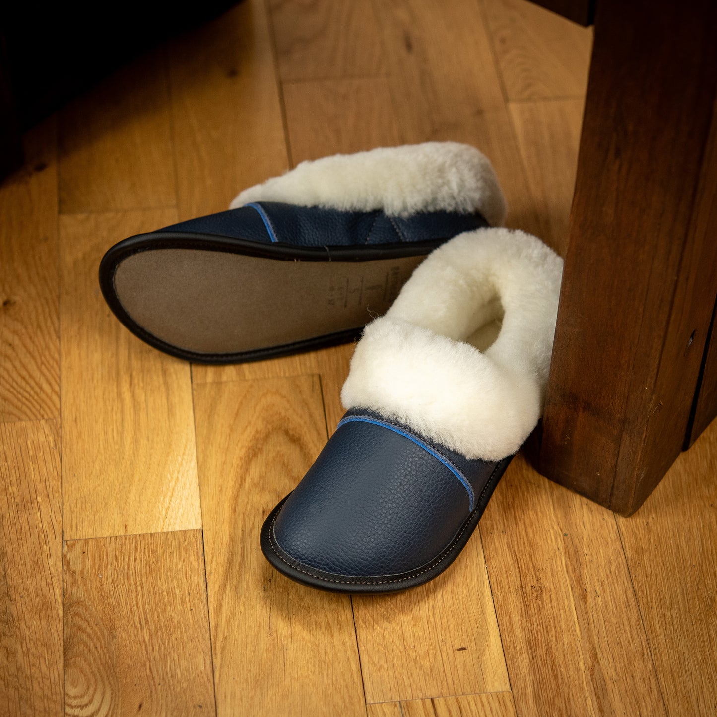 Leather Lazybone Sheepskin Slippers for Men
