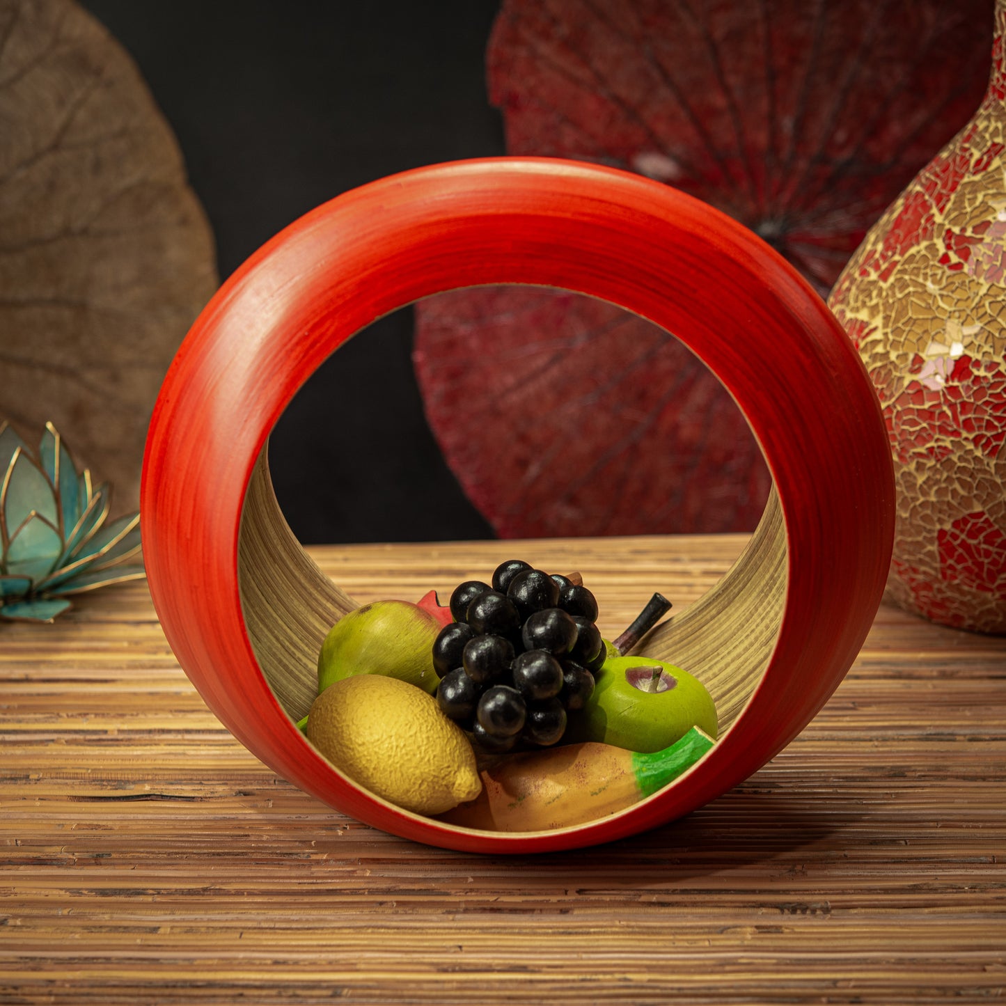 Bamboo Handle Fruit Bowl