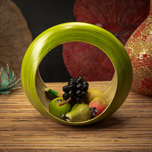 Bamboo Handle Fruit Bowl