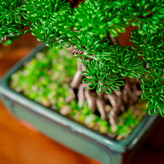 Wire Bonsai in Pot, 20cm