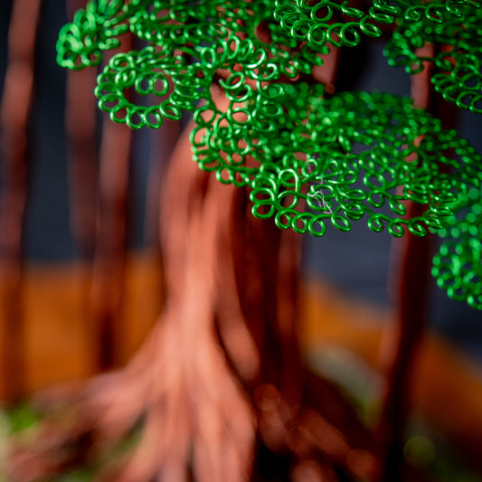 Wire Lucky Tree Bonsai, 55cm