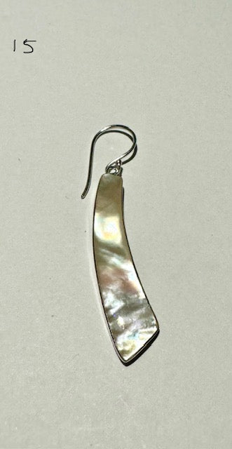 Sterling Silver Long Dangle Earrings With Jewel, 38mm