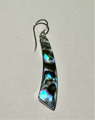 Sterling Silver Long Dangle Earrings With Jewel, 38mm