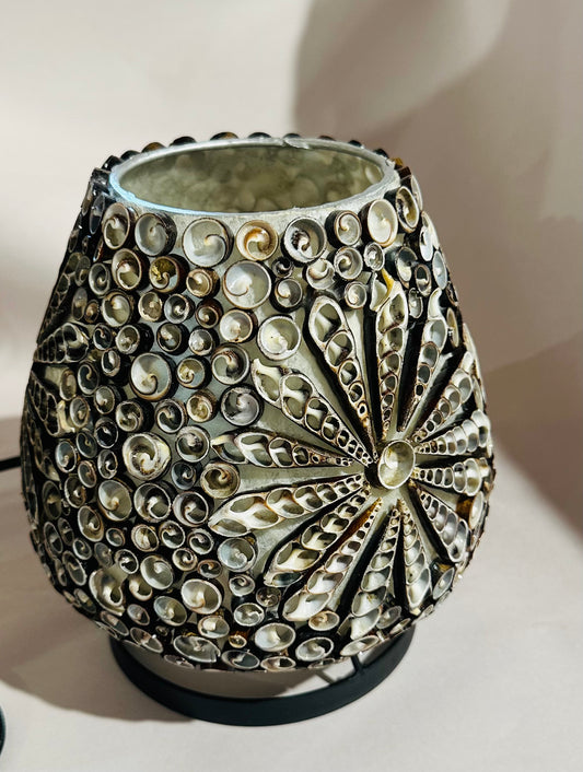 Hand Made Vase Shape Lamp with Seashells