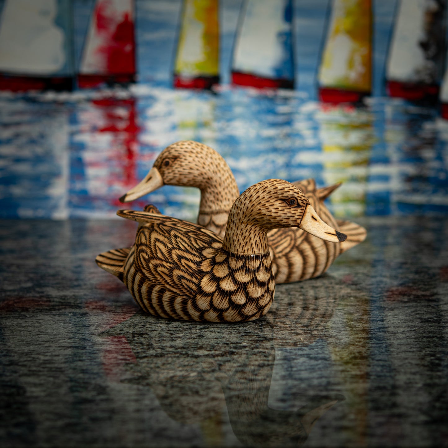 Hand Carved Wooden Duck