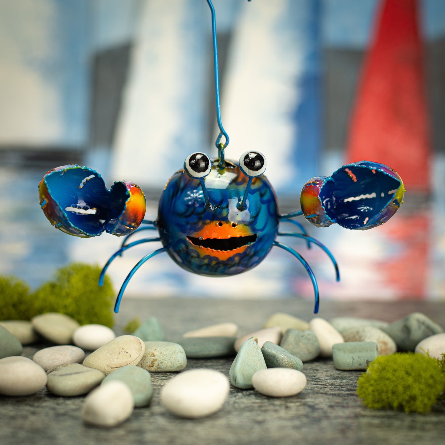 Hanging Metal Crab Decoration