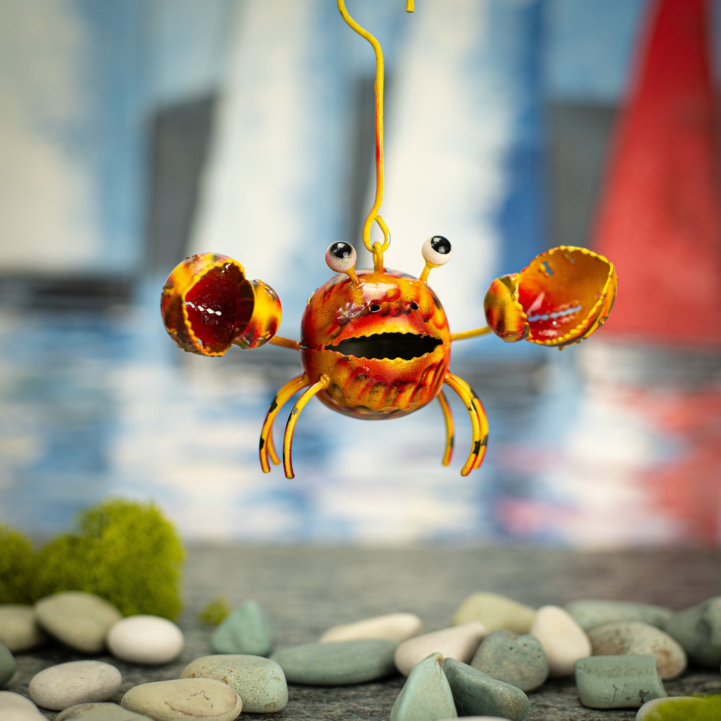 Hanging Metal Crab Decoration
