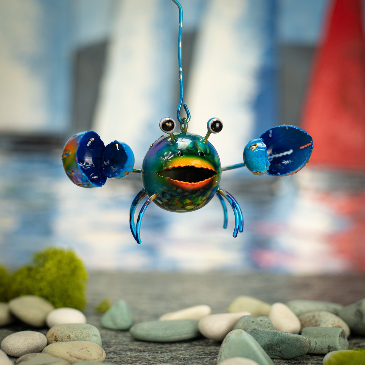 Hanging Metal Crab Decoration