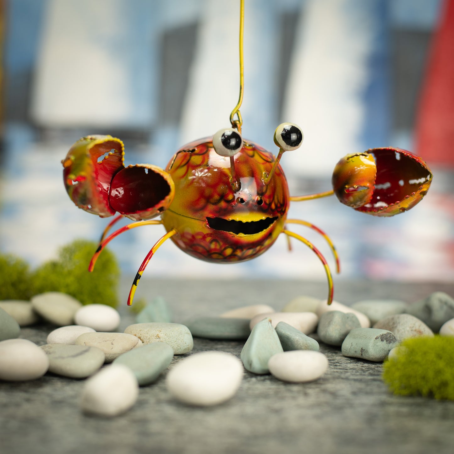 Hanging Metal Crab Decoration