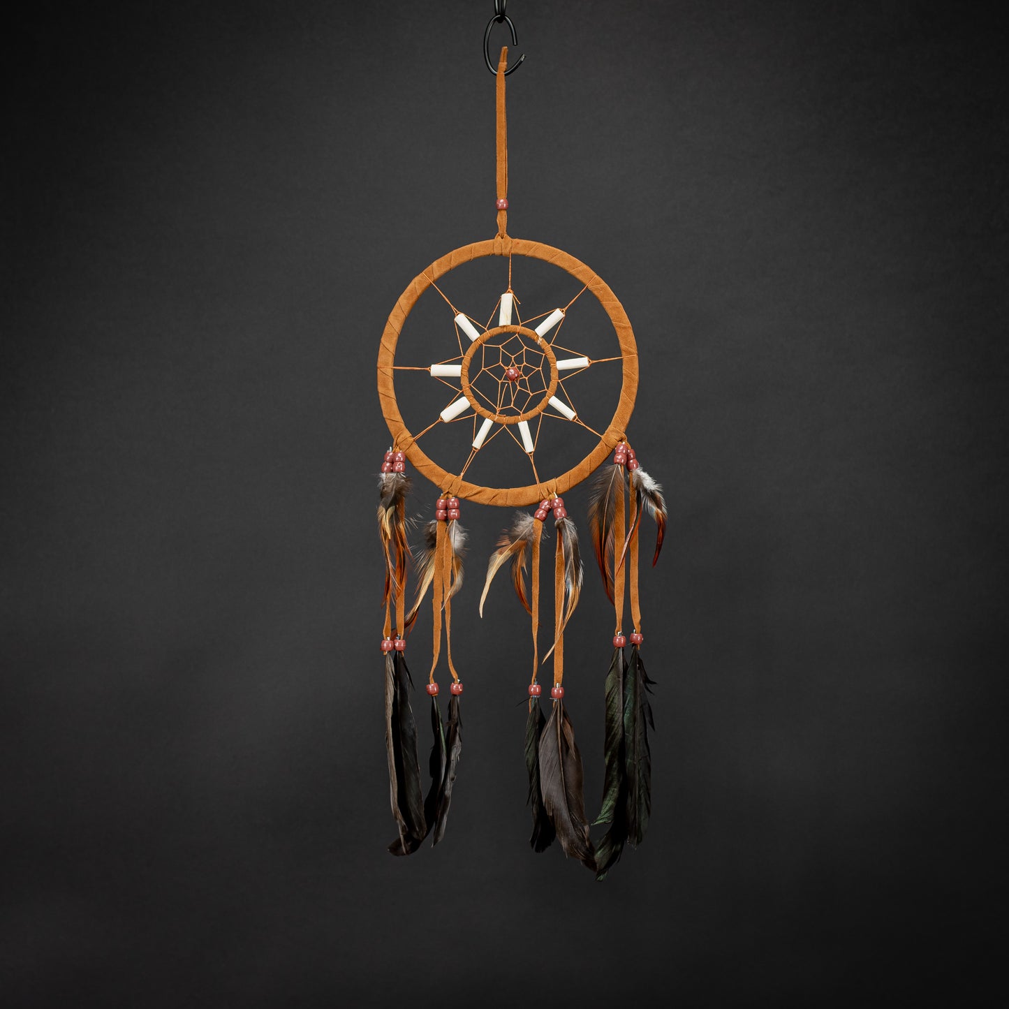 Boho Dreamcatcher With Sun Style & Handmade Feather