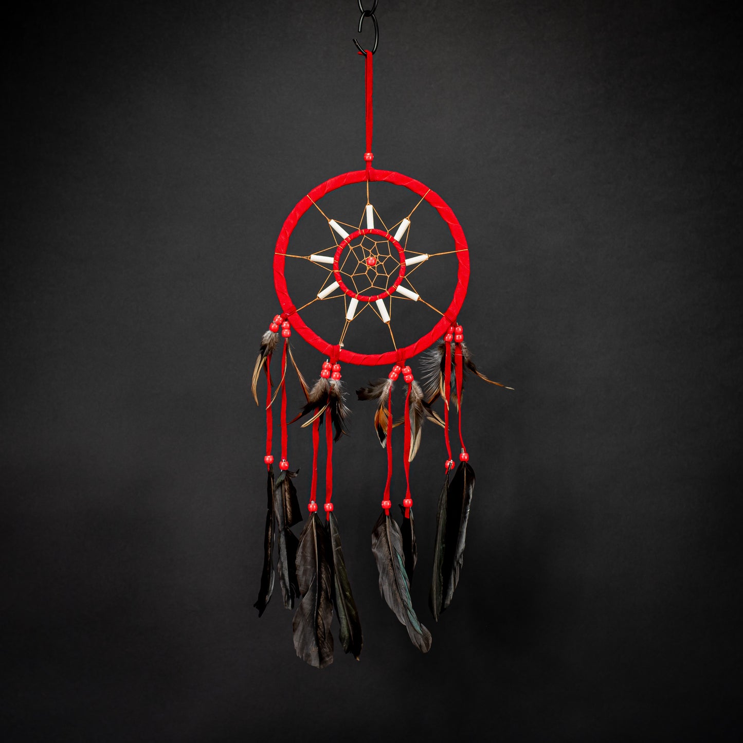 Boho Dreamcatcher With Sun Style & Handmade Feather