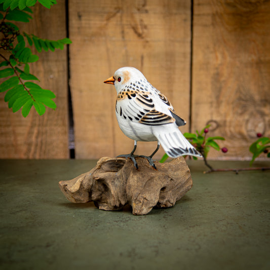 Hand Made Hand Painted Wooden Sculpture of a McKay's Bunting