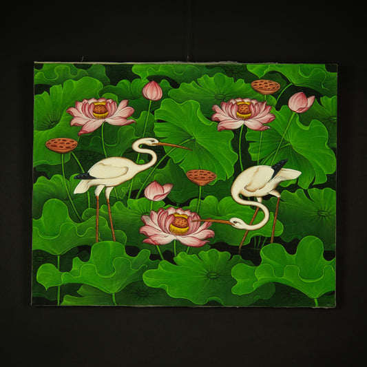 Hand-Painted Traditional Balinese Bird, Oil on Canvas, 40cm x 50cm