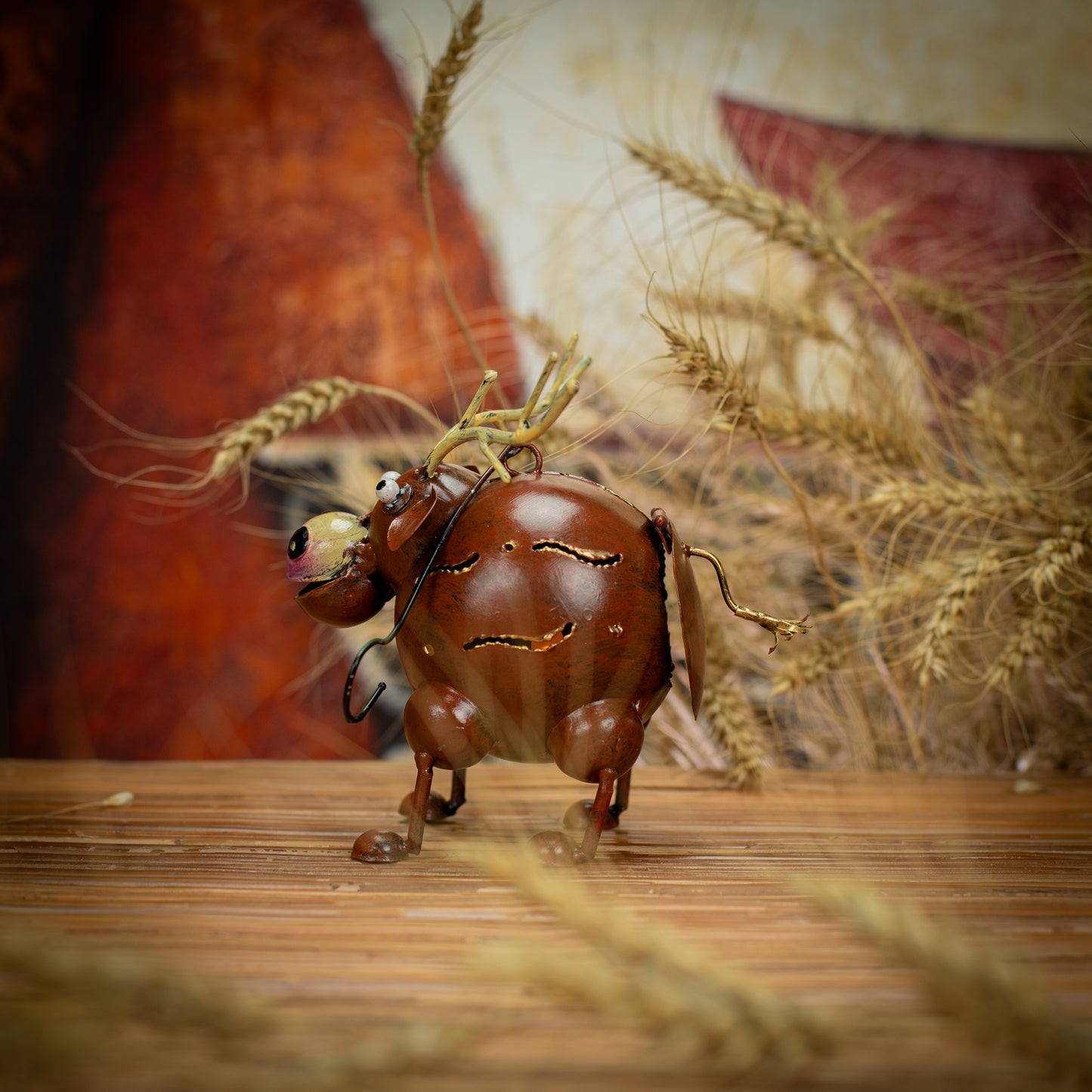 Hanging Metal Moose Lantern