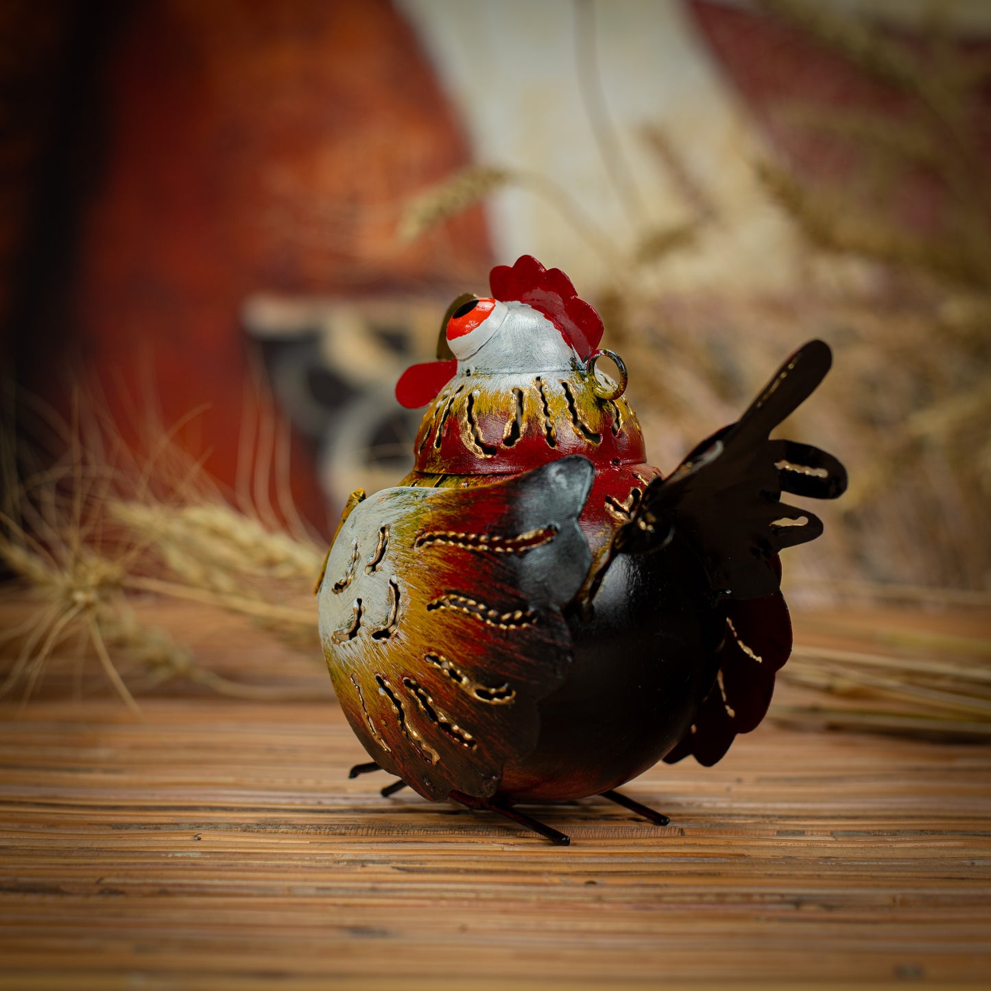 Hanging Metal Hen Lantern