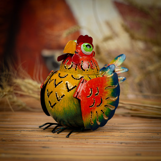 Hanging Metal Hen Lantern