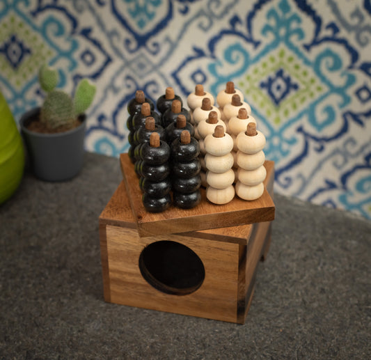 Wooden Connect Four Game 3D