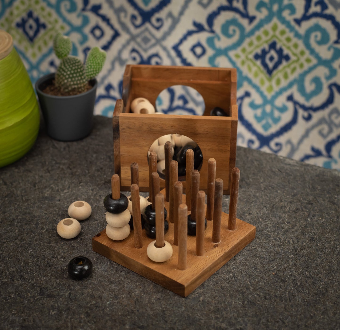 Wooden Connect Four Game 3D