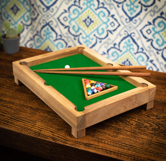 Wooden Mini Pool Table Set