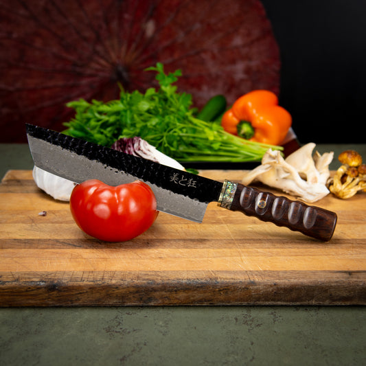 Couteau en Acier Damas Fait Main 89 Couches avec un Manche en Ormeau et Bois de Fer