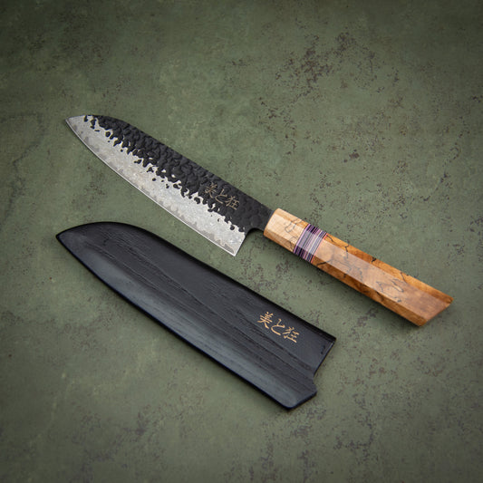 Couteau en acier Damas 67 couches fait main avec manche en érable échauffé