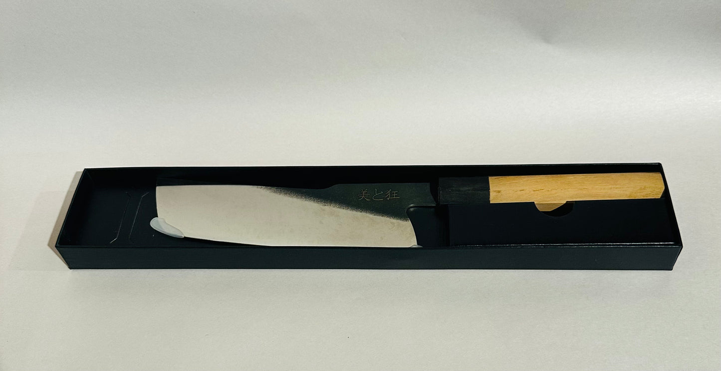 Hand Made Stainless Steel Knife with an Olive Wood Handle