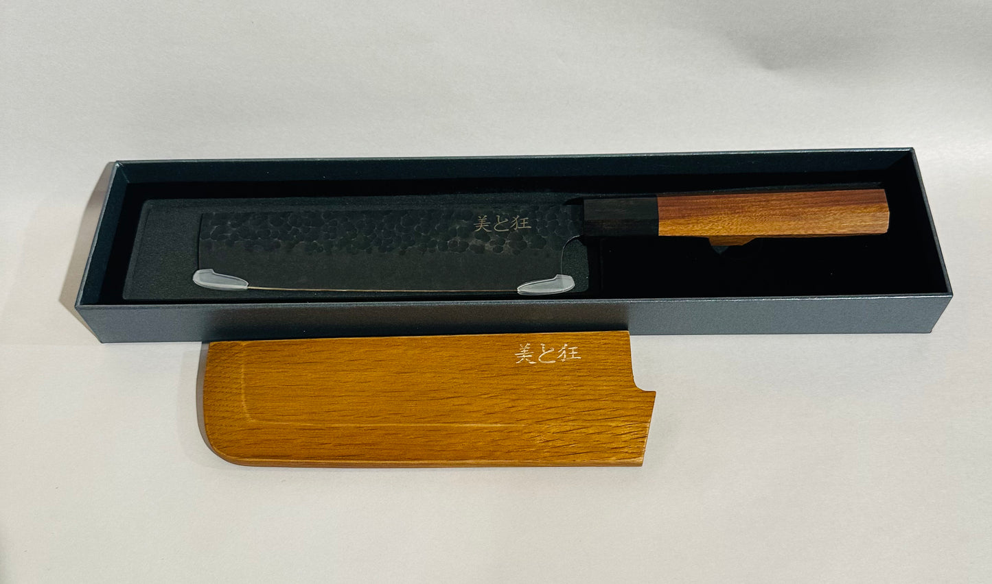 Hand Made High carbon steel Knife with a Mahogany & Ebony Handle