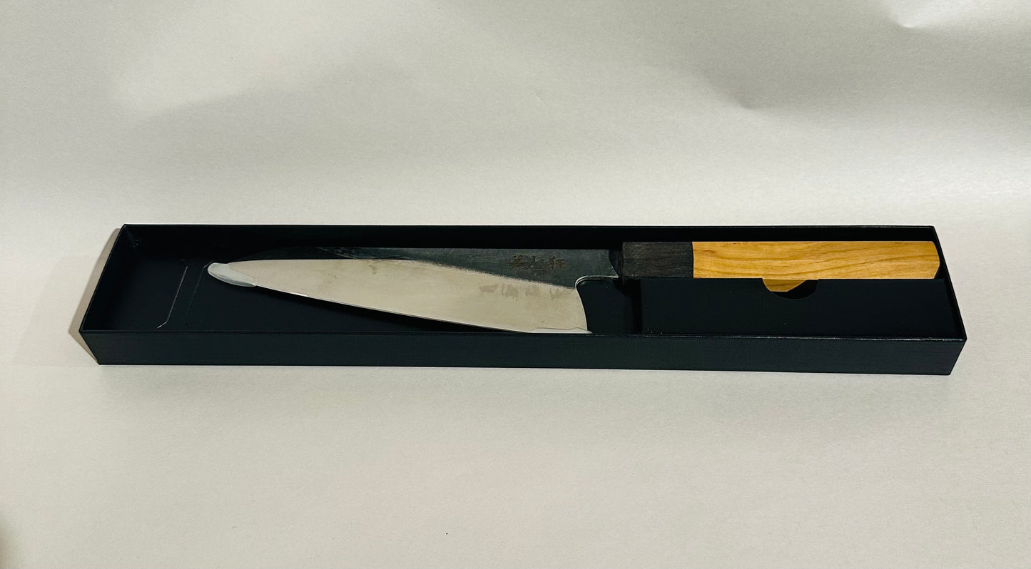 Hand Made Stainless Steel Knife with an Olive Wood Handle