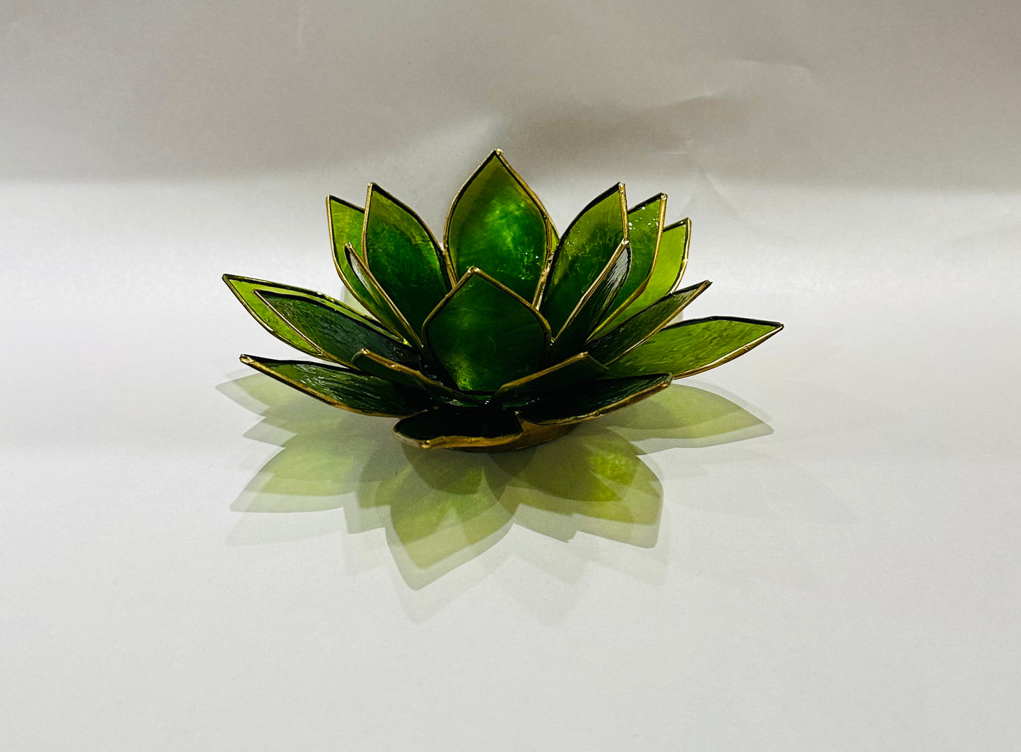 Hand Made Lotus Flower Candle Holder with Mother of Pearl