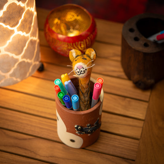 Handmade Tiger Felt Pencil Cover