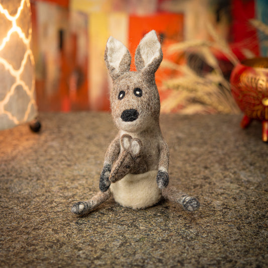 Puppet/ Egg Warmer Kangaroo Handmade Felt