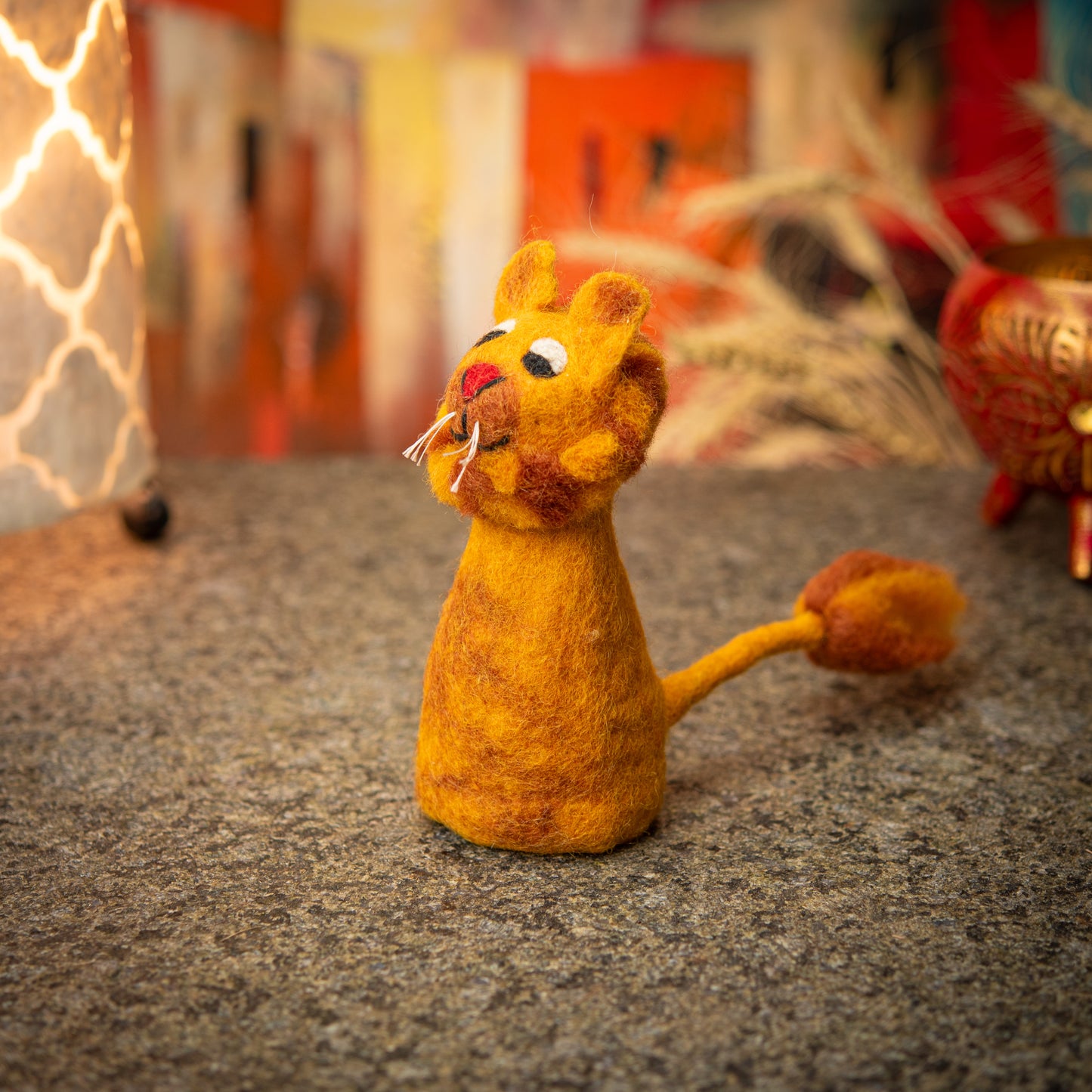 Puppet/ Egg Warmer Lioness Handmade Felt