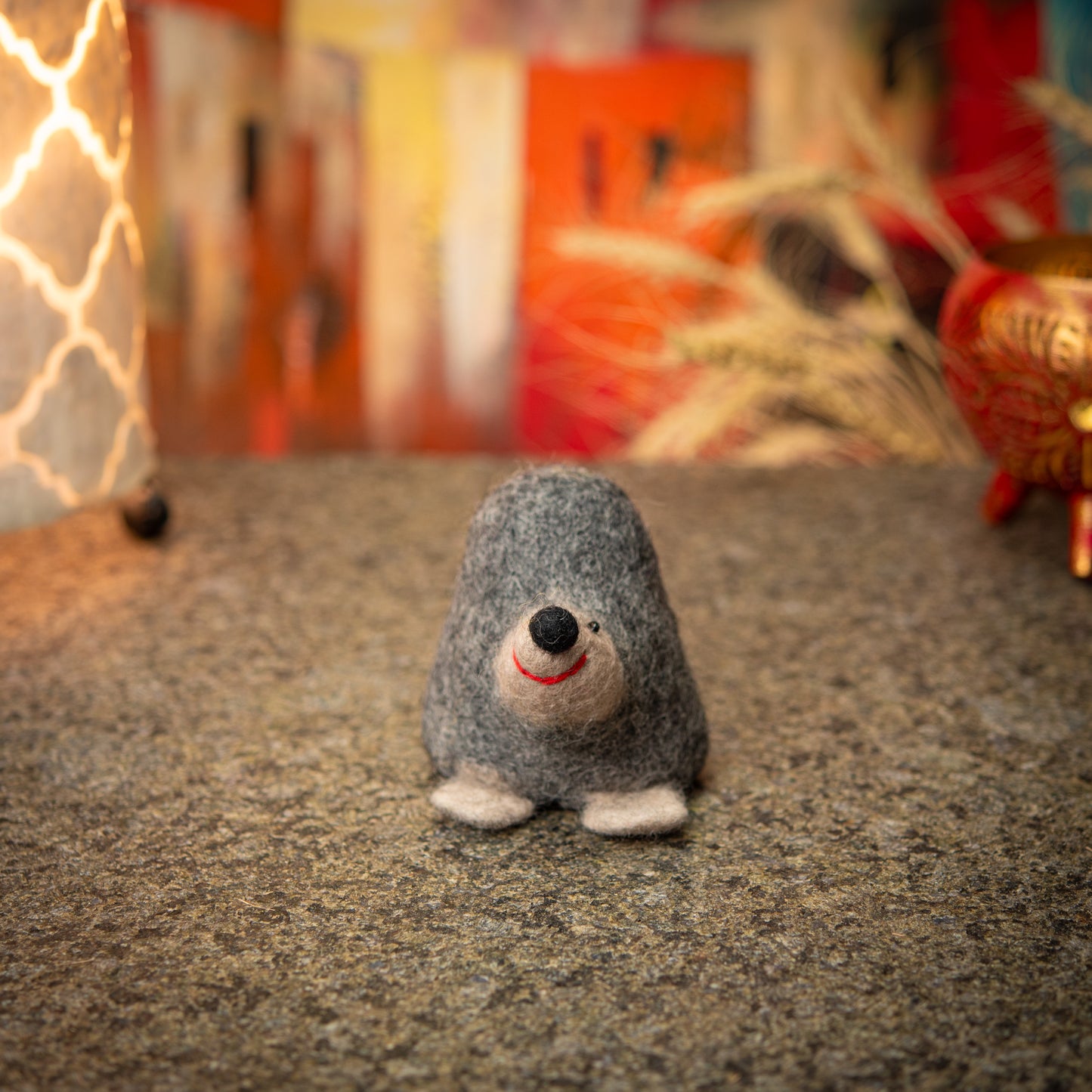 Puppet/ Egg Warmer Mole Handmade Felt