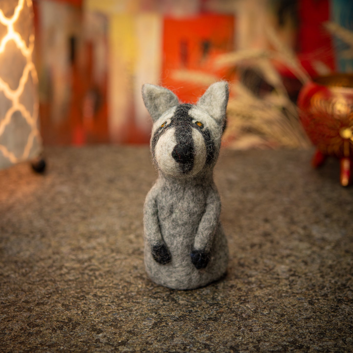 Puppet/ Egg Warmer Raccoon Handmade Felt