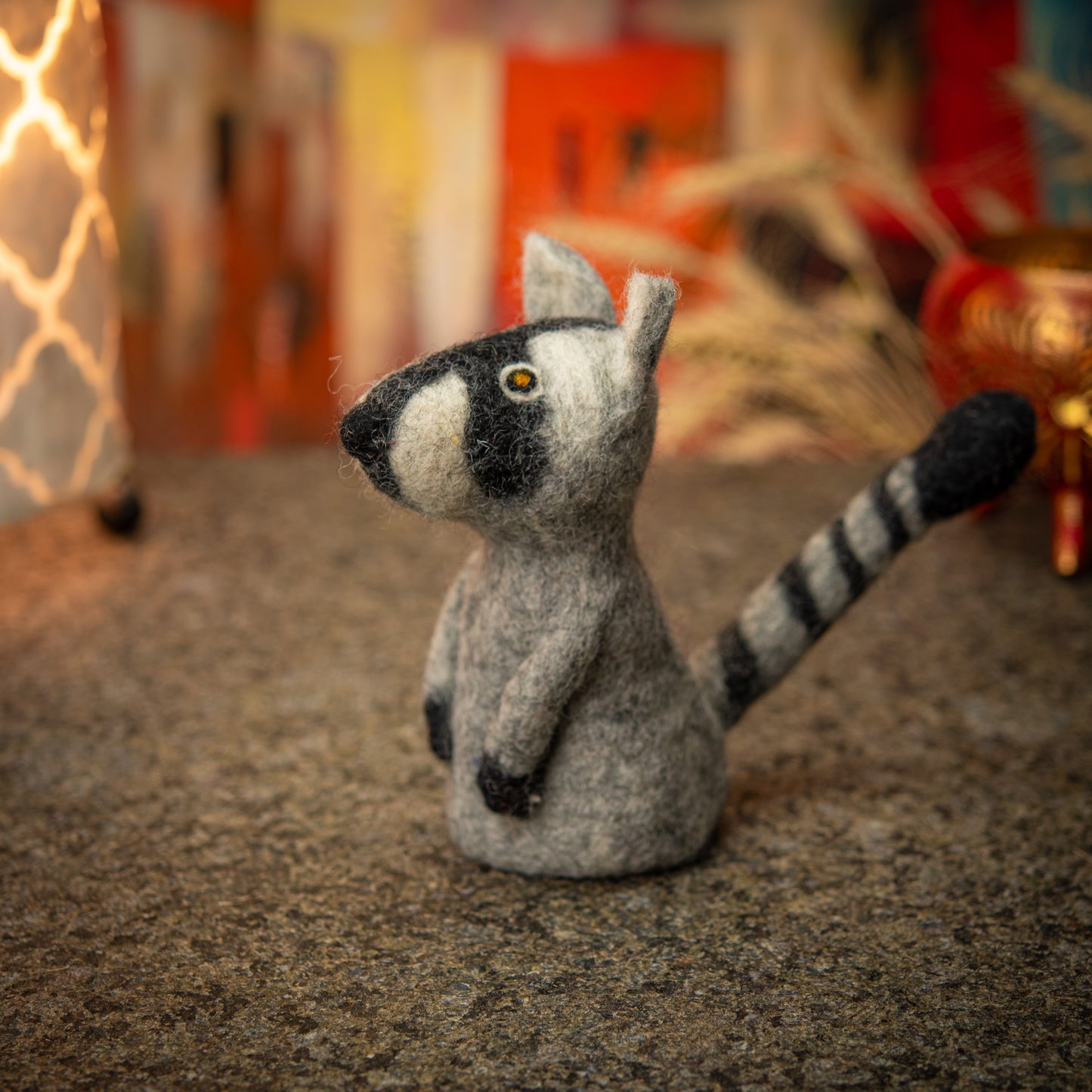 Puppet/ Egg Warmer Raccoon Handmade Felt