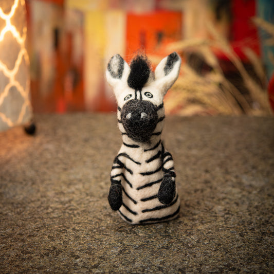 Puppet/ Egg Warmer Zebra Handmade Felt