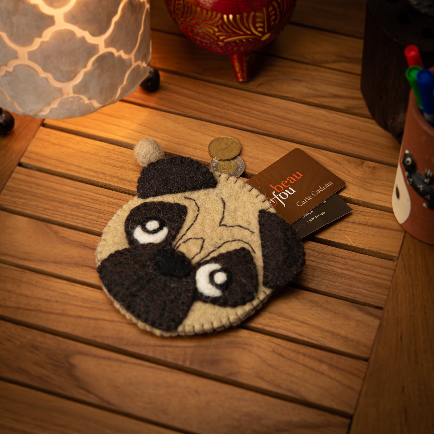 Dog Wool Pouch with Zip