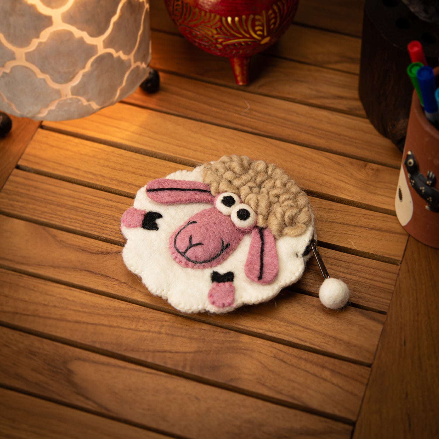 Sheep Wool Pouch with Zip