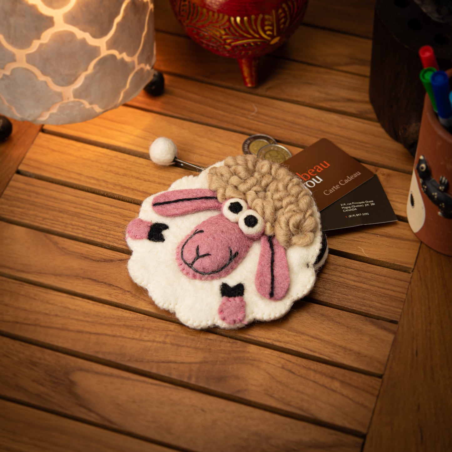 Sheep Wool Pouch with Zip