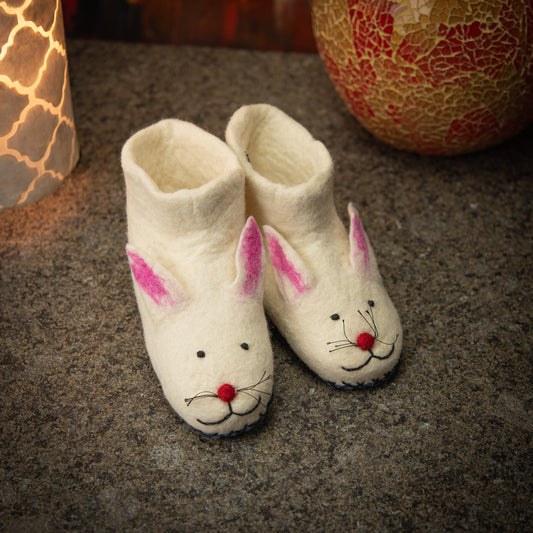 Rabbit Wool Sheepskin Slippers for Baby & Toddler