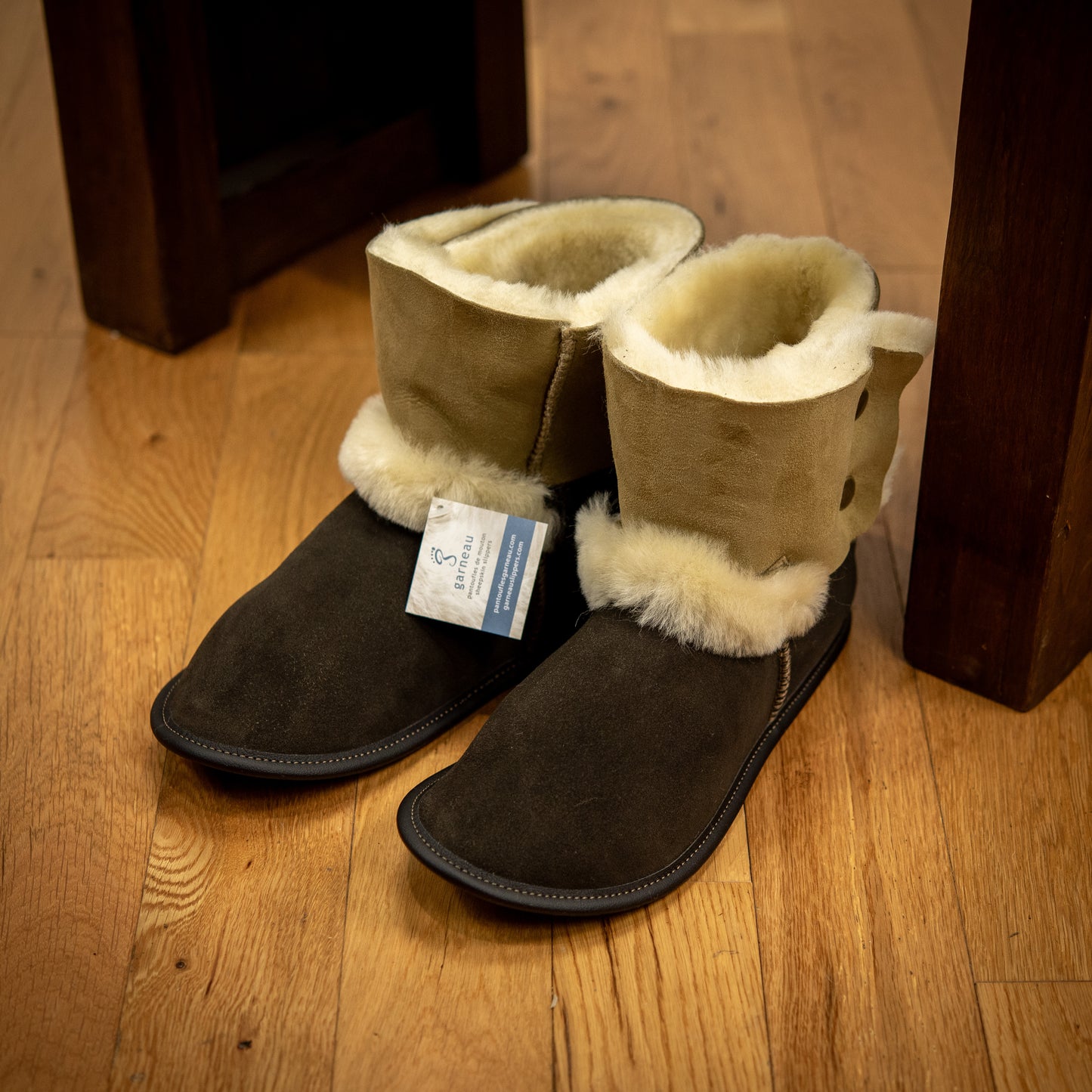 Reversed Sheepskin Bootie Slippers for Women