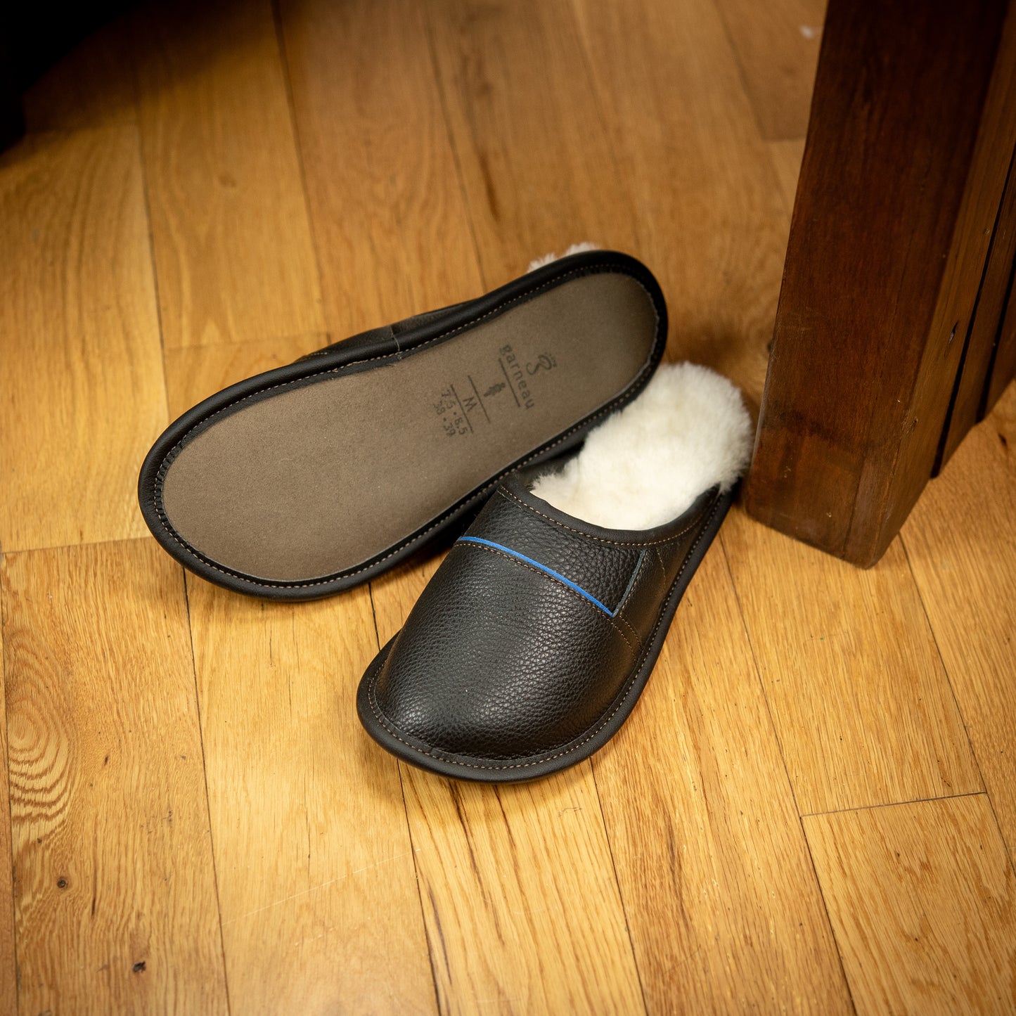 Two-Tone All Purpose Leather Mule Slippers for Women