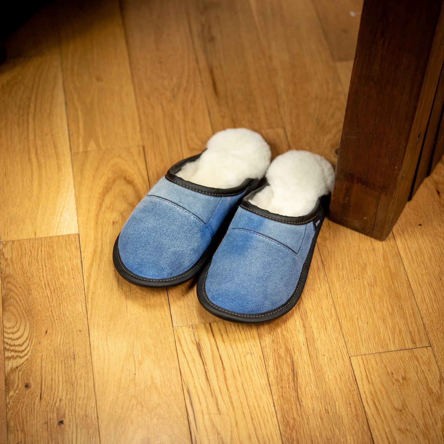 Two-Tone All Purpose Sheepskin Mule Slippers for Women