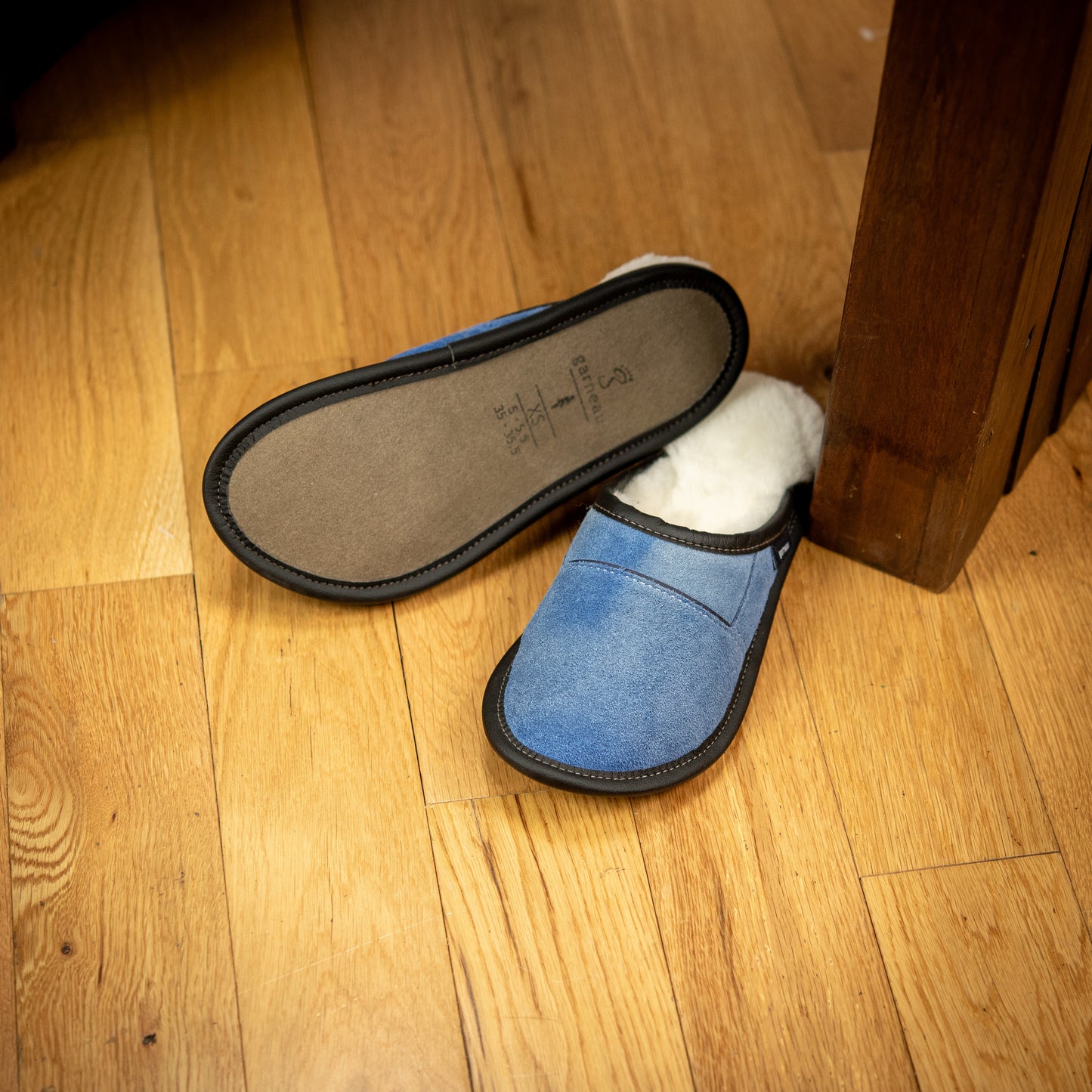 Two-Tone All Purpose Sheepskin Mule Slippers for Women