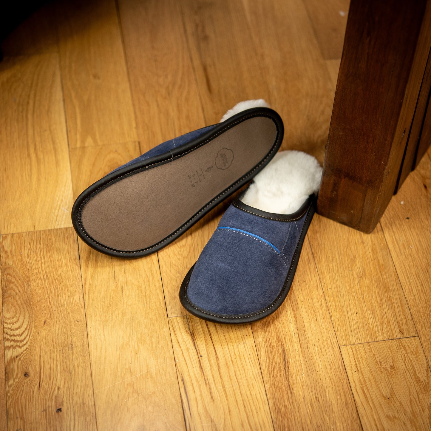 Two-Tone All Purpose Sheepskin Mule Slippers for Women